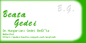 beata gedei business card